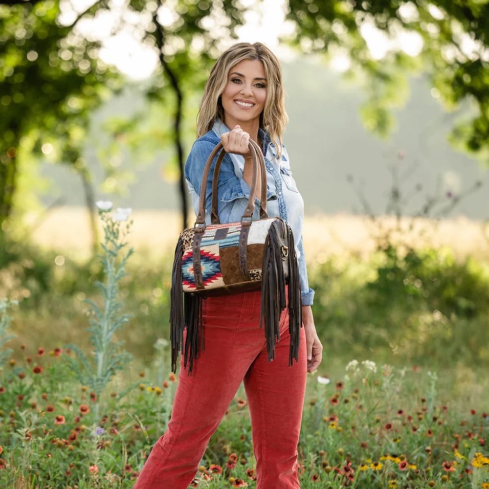 STS Ranchwear Multicolor Patterned Shoulder Bag and Wallet